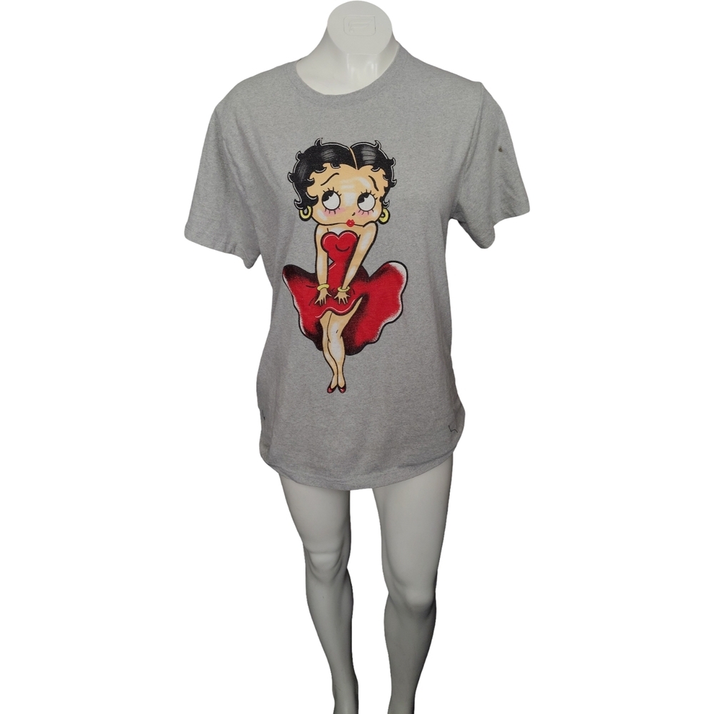 Betty Boop Heather Gray Tee Shirt Size Large